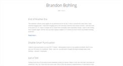 Desktop Screenshot of brandonbohling.com